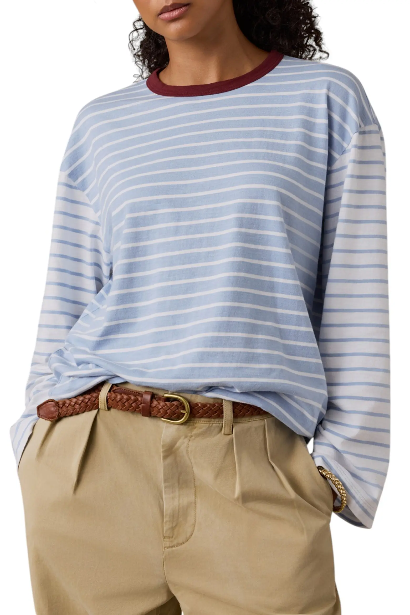 Faherty, Stripe Sunwashed Organic Cotton Top