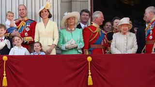 Queen Elizabeth and the Royal Family at the Trooping the Colour in June 2019