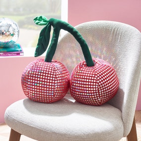 Catherine Lansfield Disco Cherries 3d Cushion