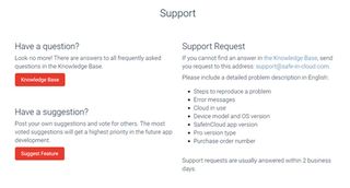 SafeInCloud support page.