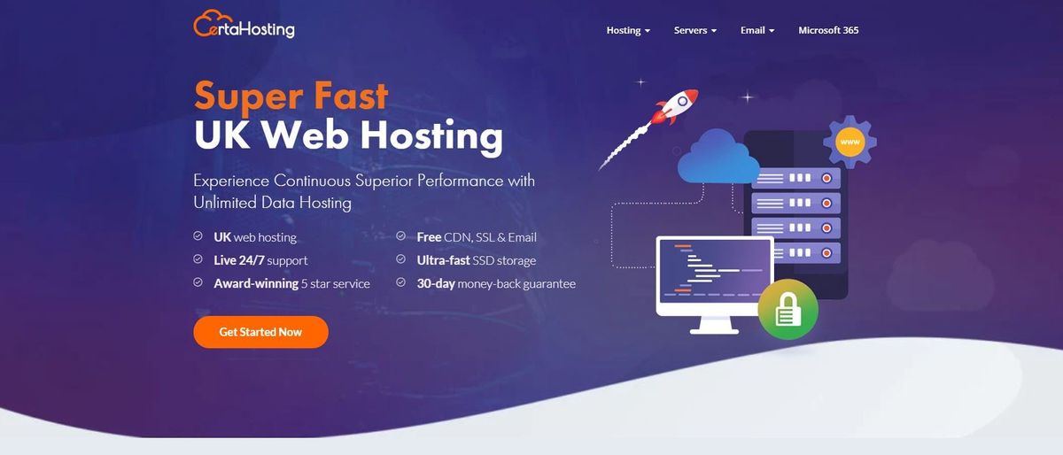 Certa Hosting Review Hero