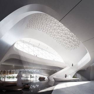 Zaha Hadid's sweeping design for Bee'ah's headquarters rises from the desert