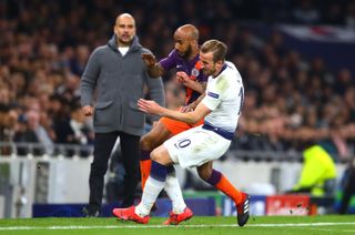 Harry Kane damaged his ankle against Manchester City in the Champions League quarter-finals