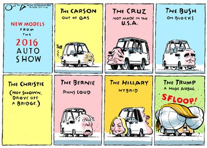 Editorial Cartoon GOP Auto Show