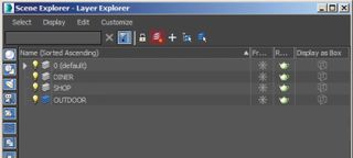 Organise the objects in your scene into folders using 3ds Max's Scene Explorer – in complex environments this not only saves time but prevents confusion