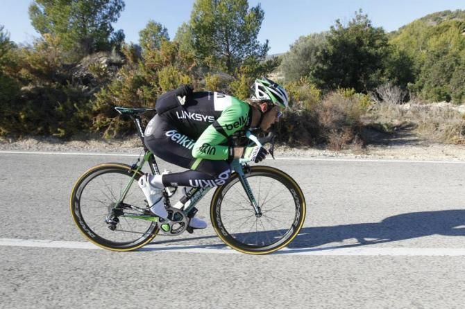 Lars Boom tests out the limits of his new bike