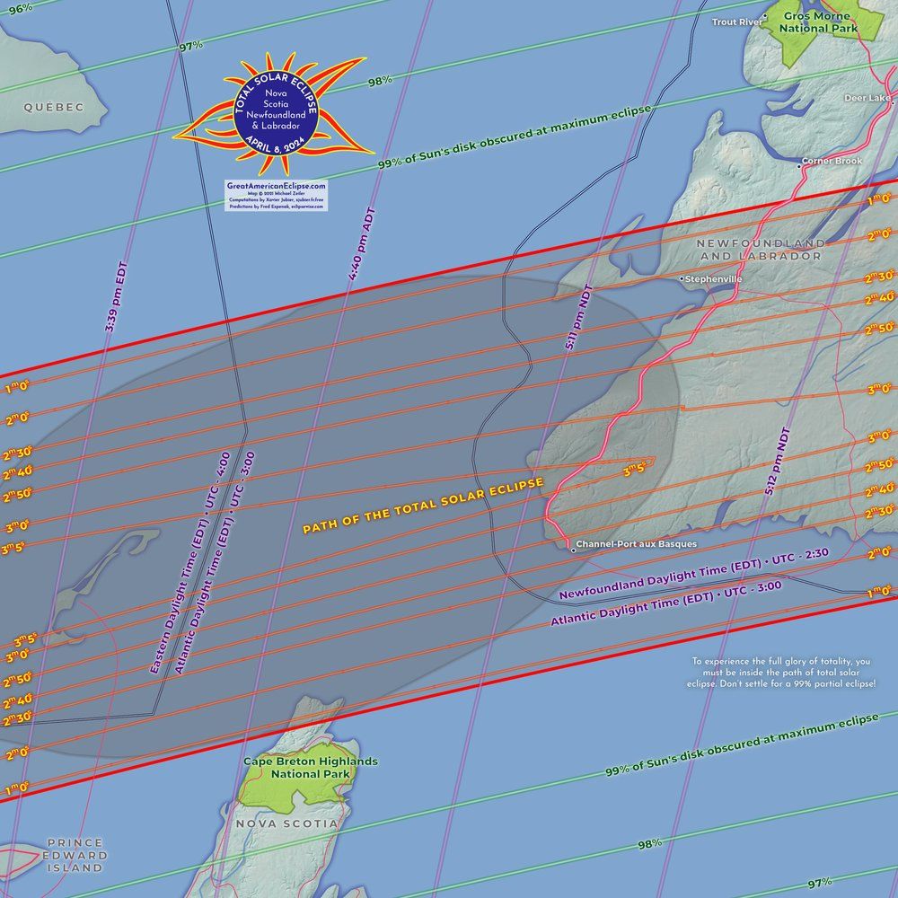 Total solar eclipse 2024 maps of the 'path of totality' Space