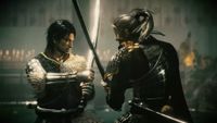 Two Nioh 3 warriors clash swords