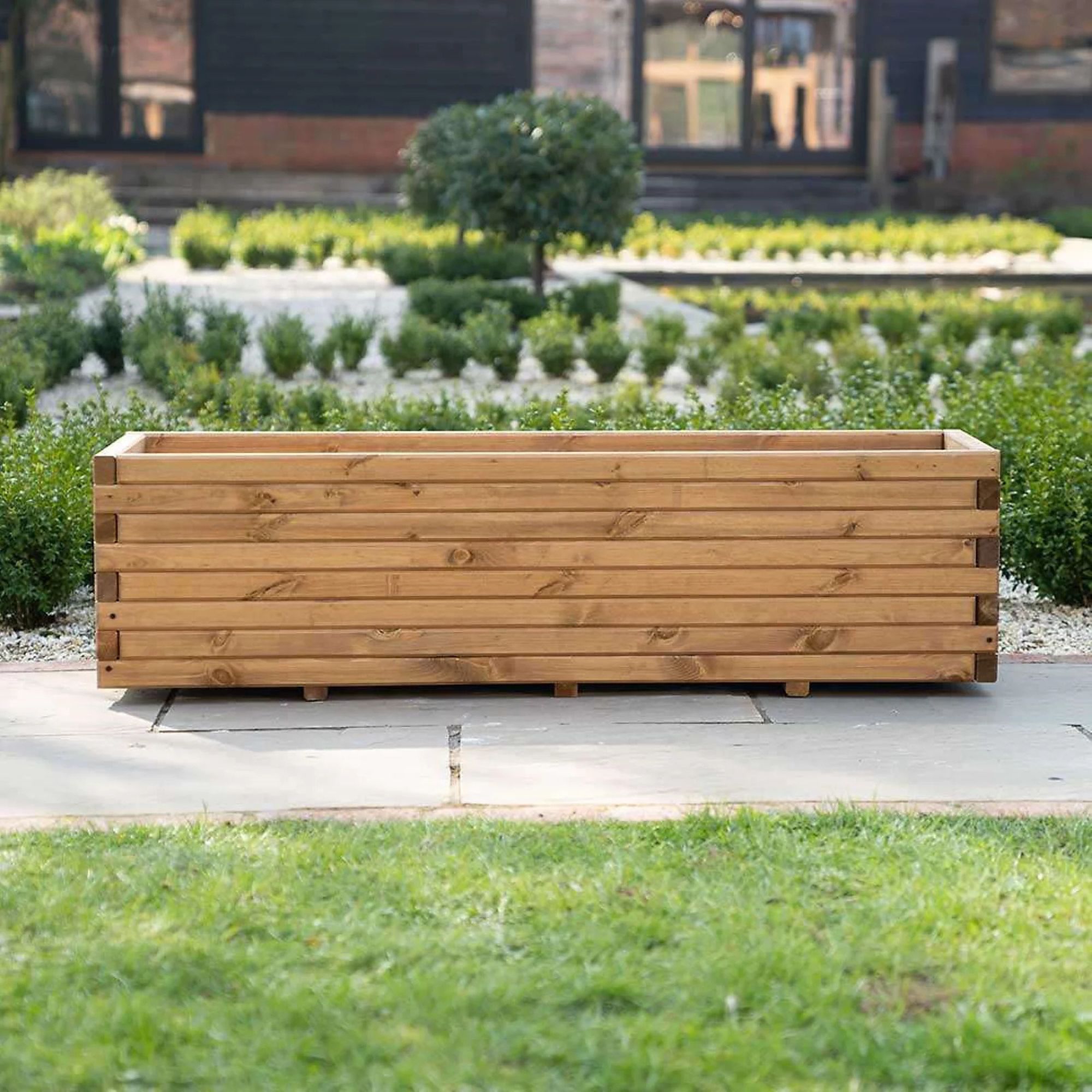 Primrose Pine Raised Flower Bed Planed Trough Planter