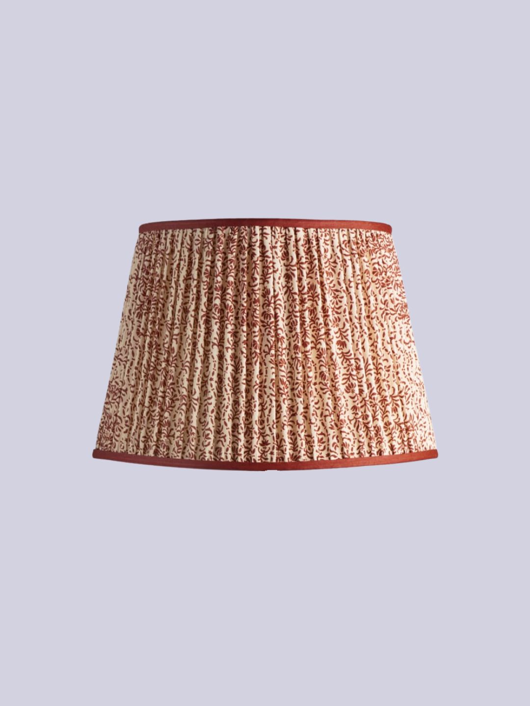 Pooky Lighting, 45cm Straight Empire Shade in Rust 'Posy' Linen by Ellen Merchant