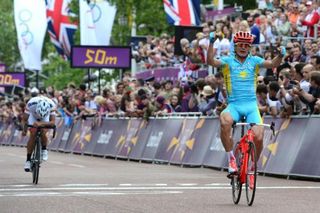 Alexandre Vinokourov was a surprise winner of the men's Olympic road race, prevailing from a late-race breakaway with Colombia's Rigorberto Uran.