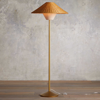rattan floor lamp