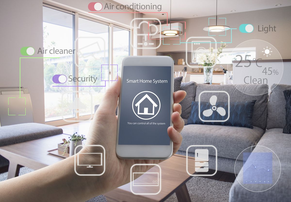 a person using a Smart Home Device