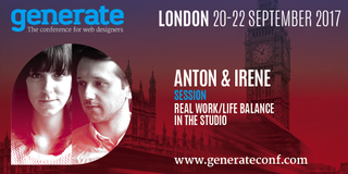 Anton & Irene will present a talk and also run a full-day workshop at Generate London in September