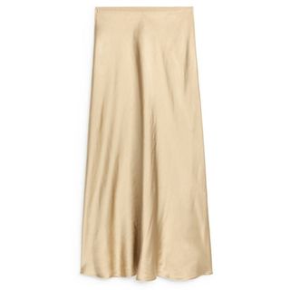 Maxi Satin Skirt - Beige - Arket Gb