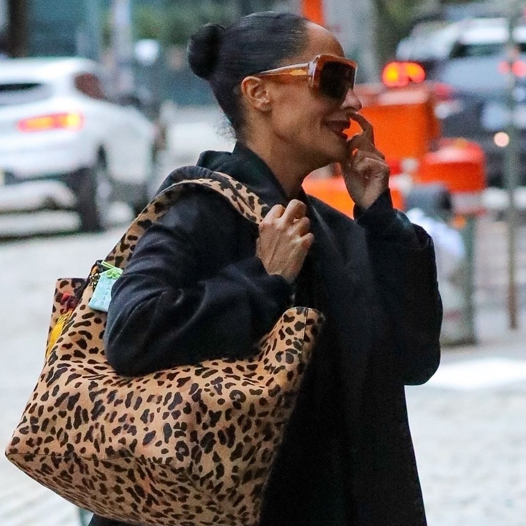 Tracee Ellis Ross was spotted in rare Asics sneakers and a leopard-print tote bag