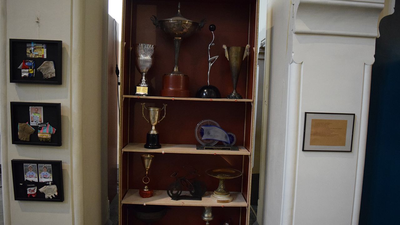 Trophies including Raymond Poulidor's Vuelta a Espana vase