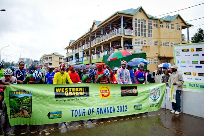 The race start in a rain at Kigali
