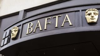 The sign of the British Academy of Film and Television Arts headquarters at 195 Piccadilly in London