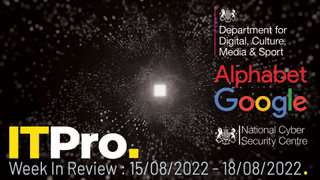 A thumbnail for a video showing the Alphabet and Google logos, alongside the logo for the Department for Culture, Media, and Sport
