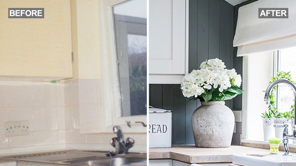 kitchen area makeover before and after