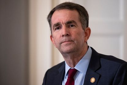 Virginia Governor Ralph Northam speaks with reporters at a press conference at the Governor's mansion on February 2, 2019 in Richmond, Virginia.