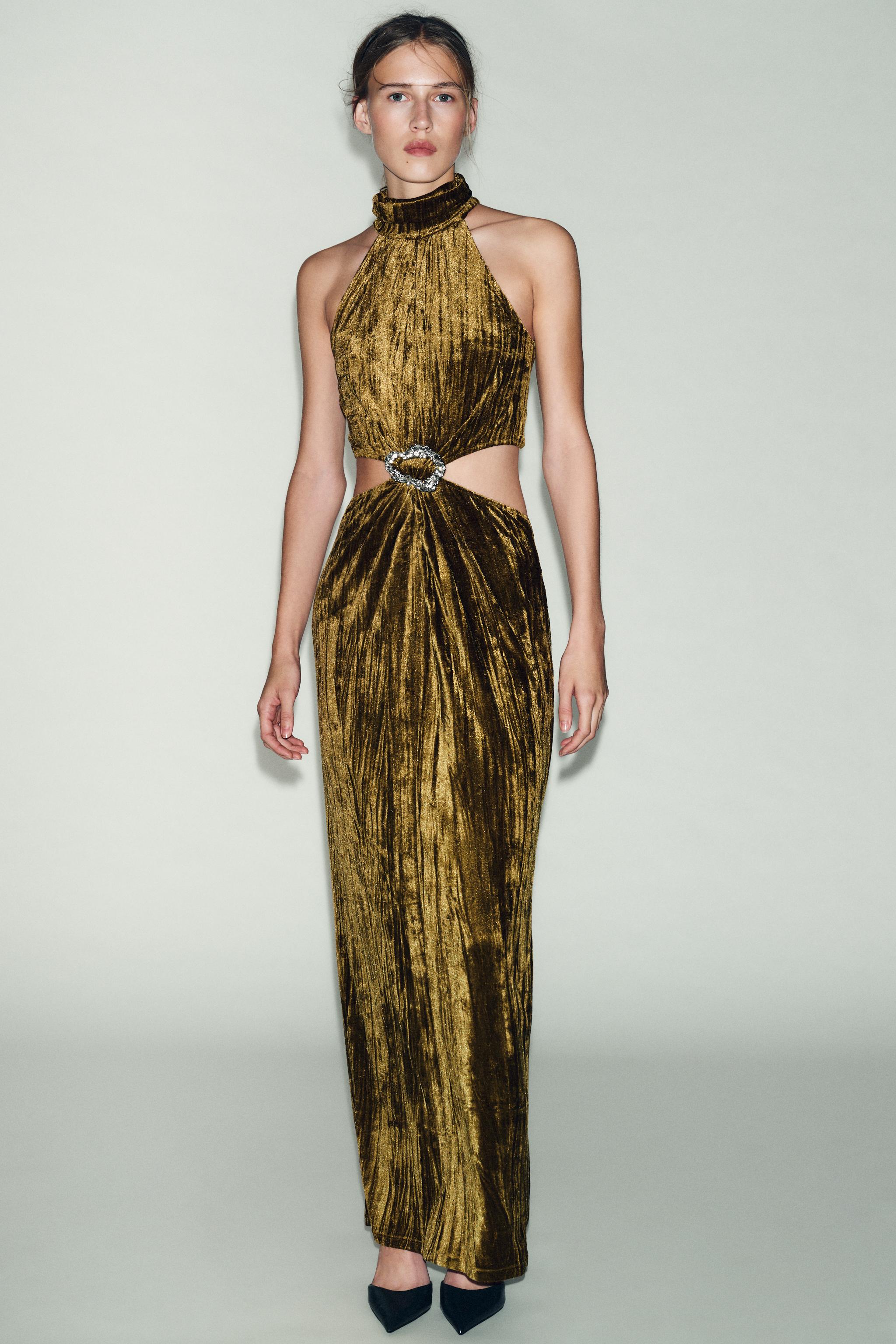 Cut-Out Dress With Jewel Detail