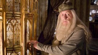 Richard Harris in character as Albus Dumbledore