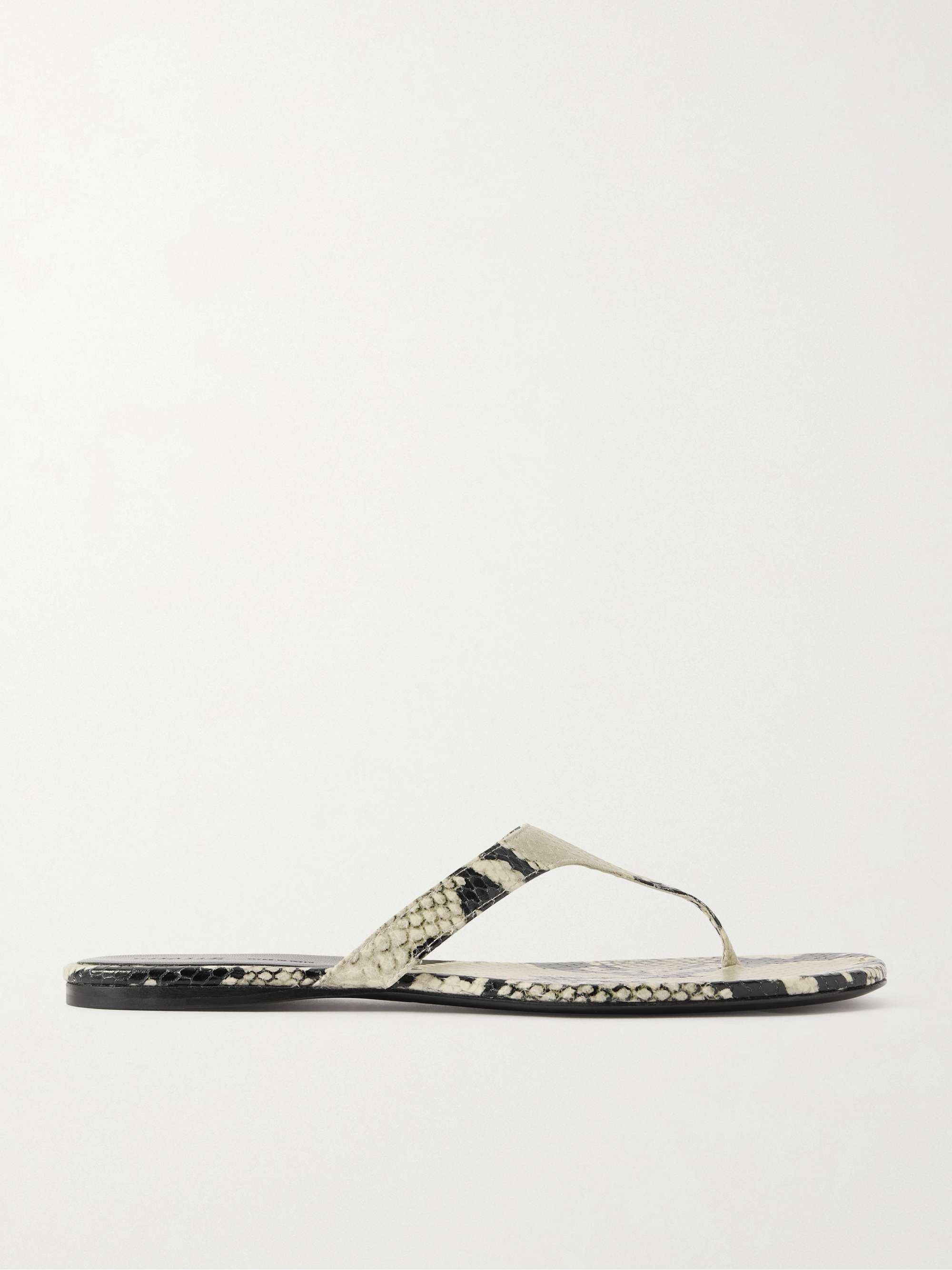 Archer Snake-Effect Leather Sandals