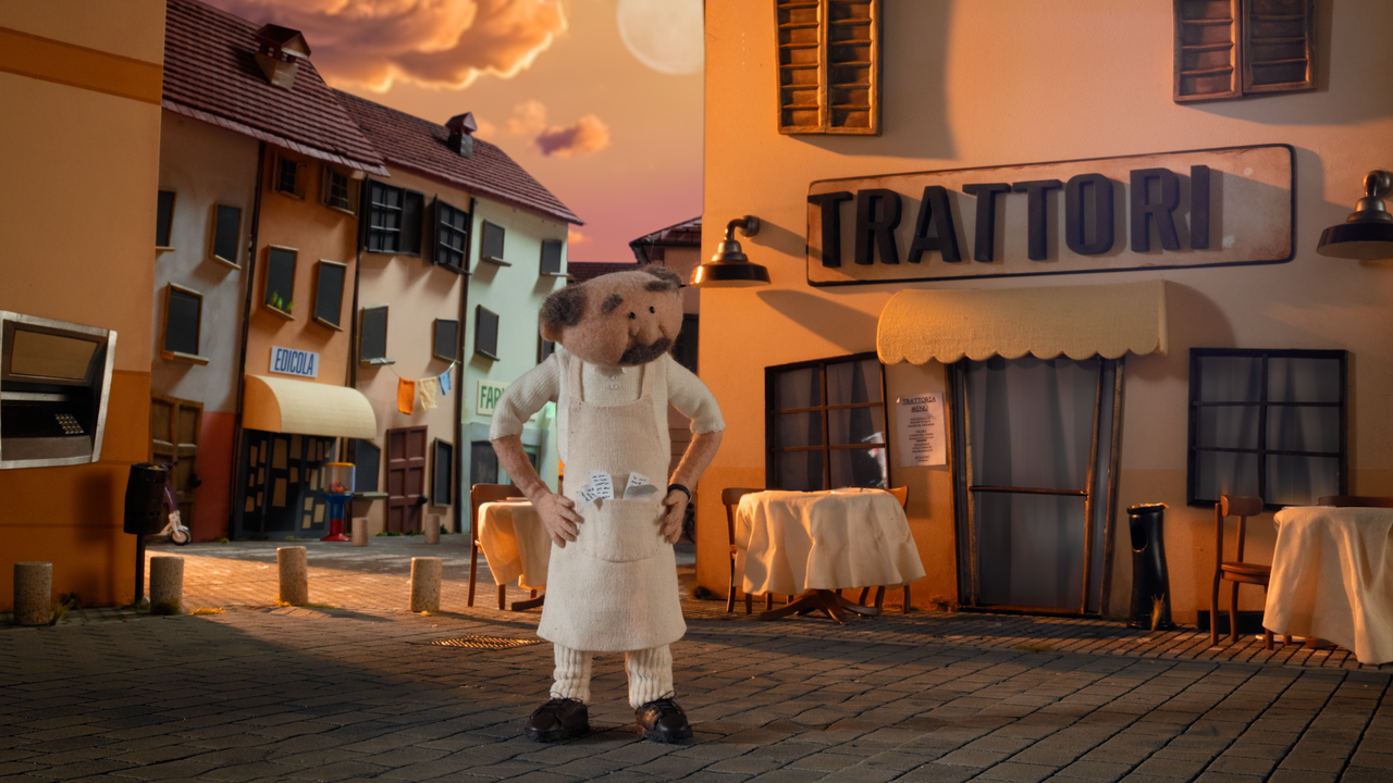 Images from an animated advert for Canva