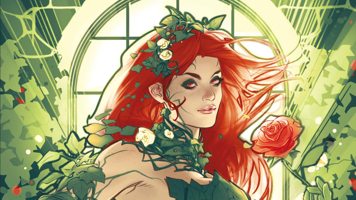 Poison Ivy smiles at the reader.