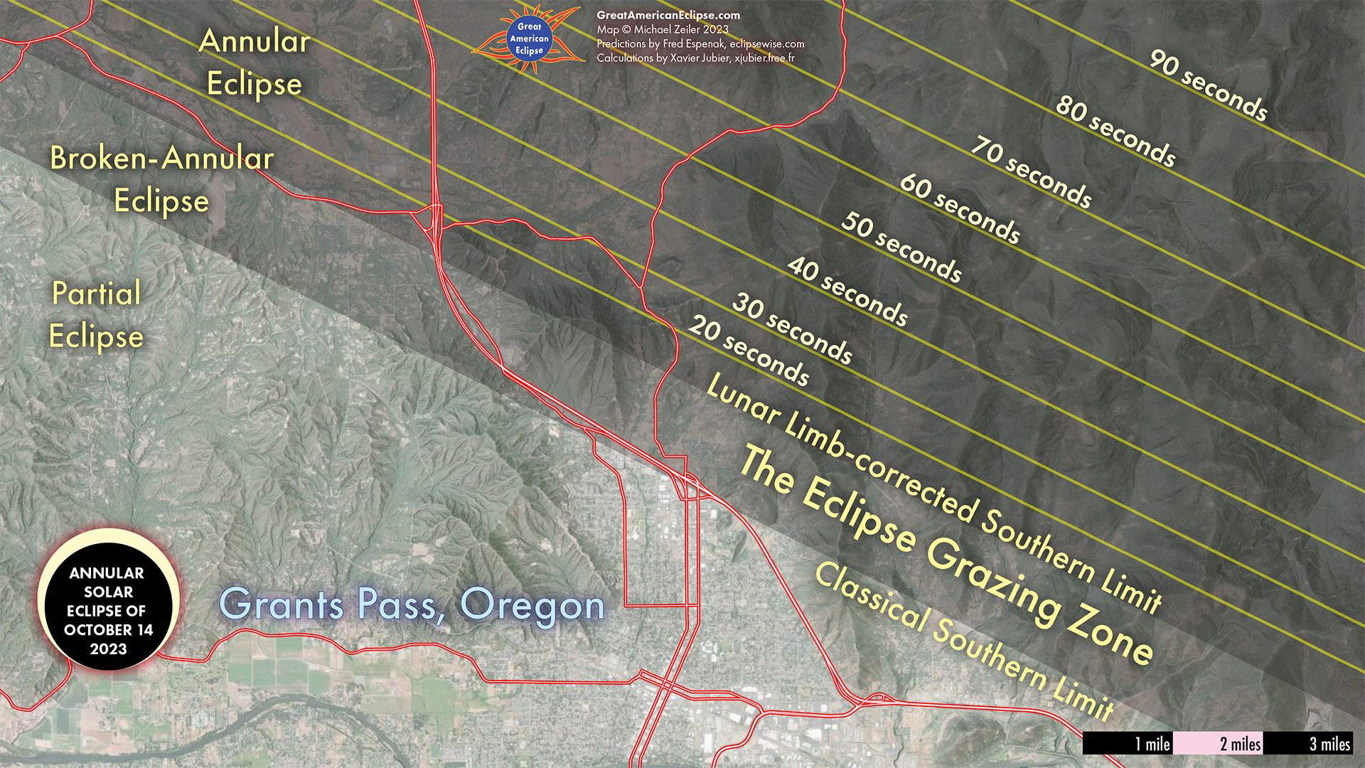 Map illustration showing grazing areas around Grants Pass, Oregon.