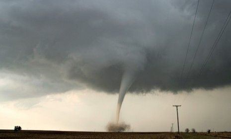 A tornado in Kansas is captured on film: More than 600 twisters were reported this April alone, the nation&amp;#039;s deadliest tornado outbreak in 86 years.