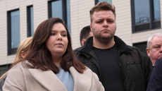 Ellie and Harry Baxter, the son and daughter of Stephen and Carol Baxter, outside Chelmsford Crown Court.