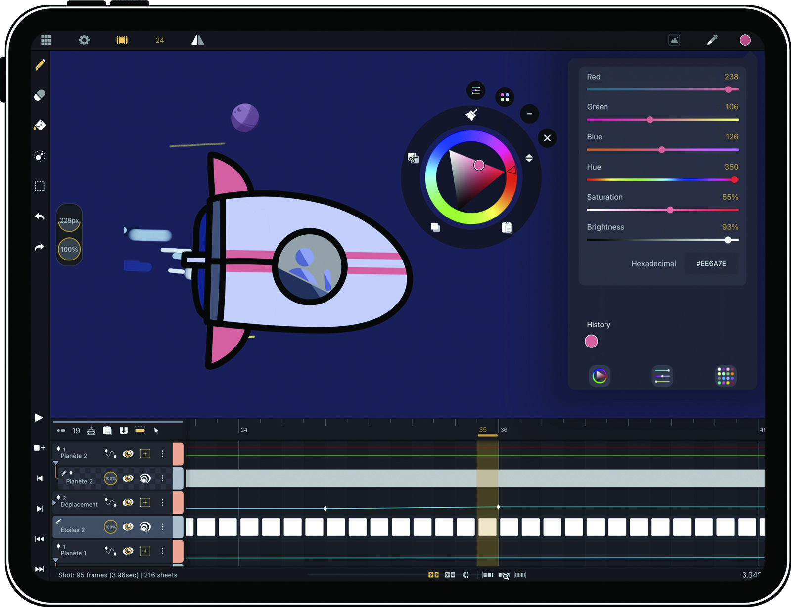 Callipeg review; a rocket animation