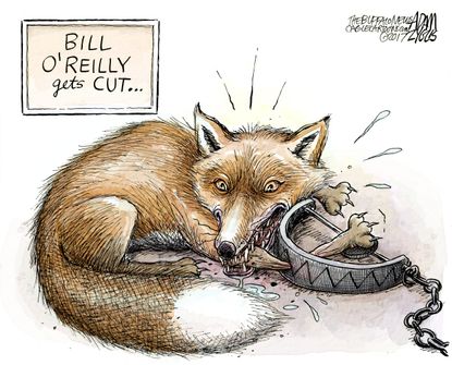 Editorial Cartoon U.S. Fox News Bill O'Reilly fired sexual harassment