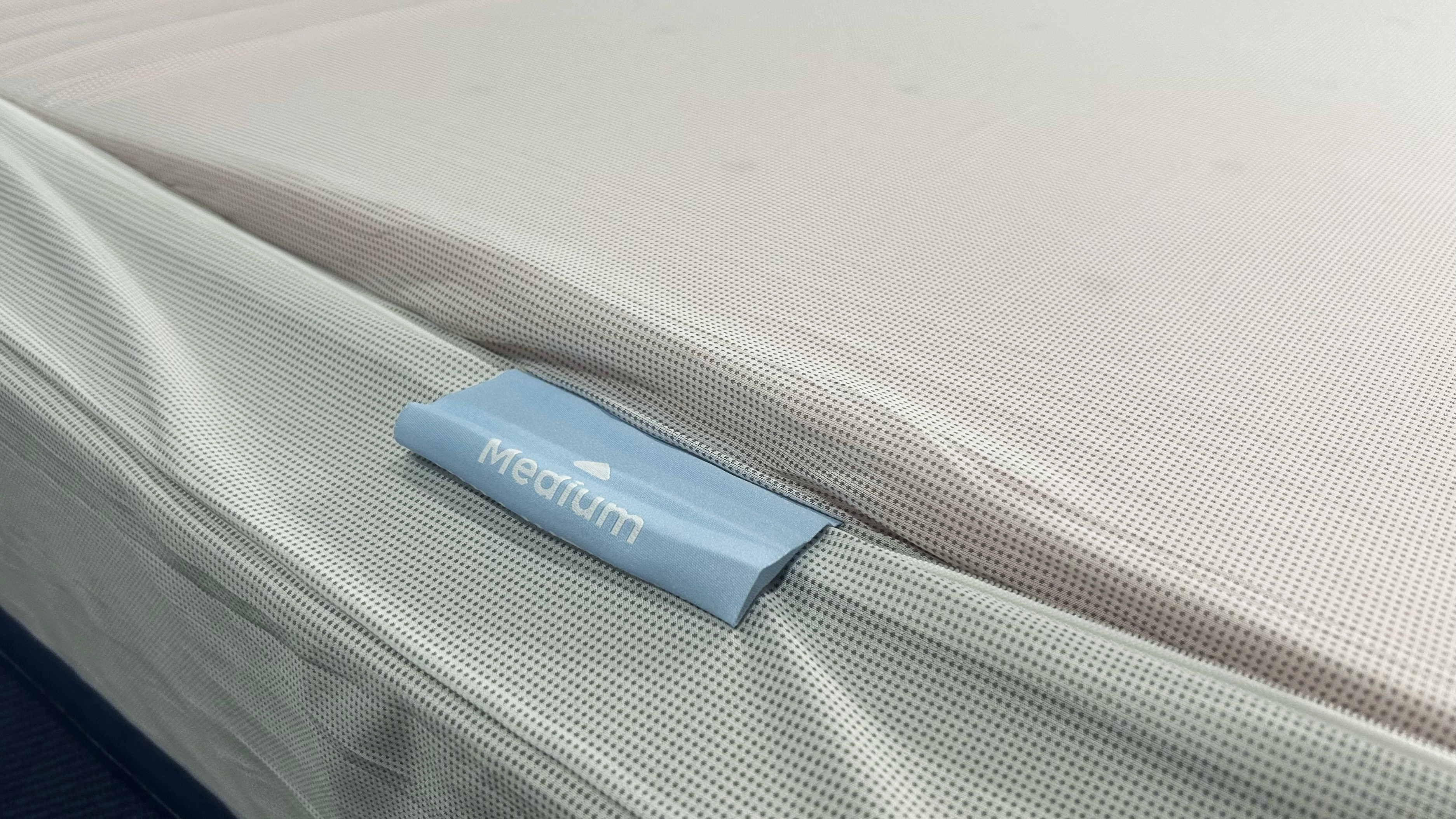 Medium tag on foam layer of mattress