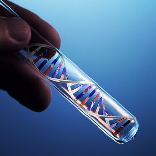 dna molecule in test tube 