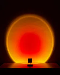 'Halo Mini' Sunset Red Floor Lamp or Color Projector by Mandalaki Studio | $899