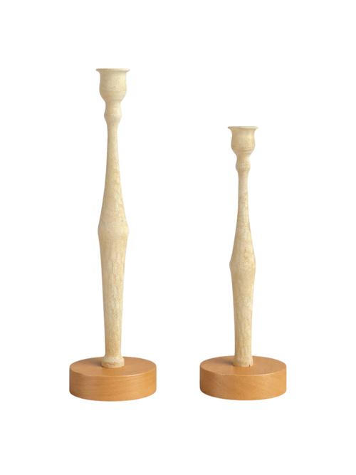 Alia Aluminum Candlesticks, Set of 2