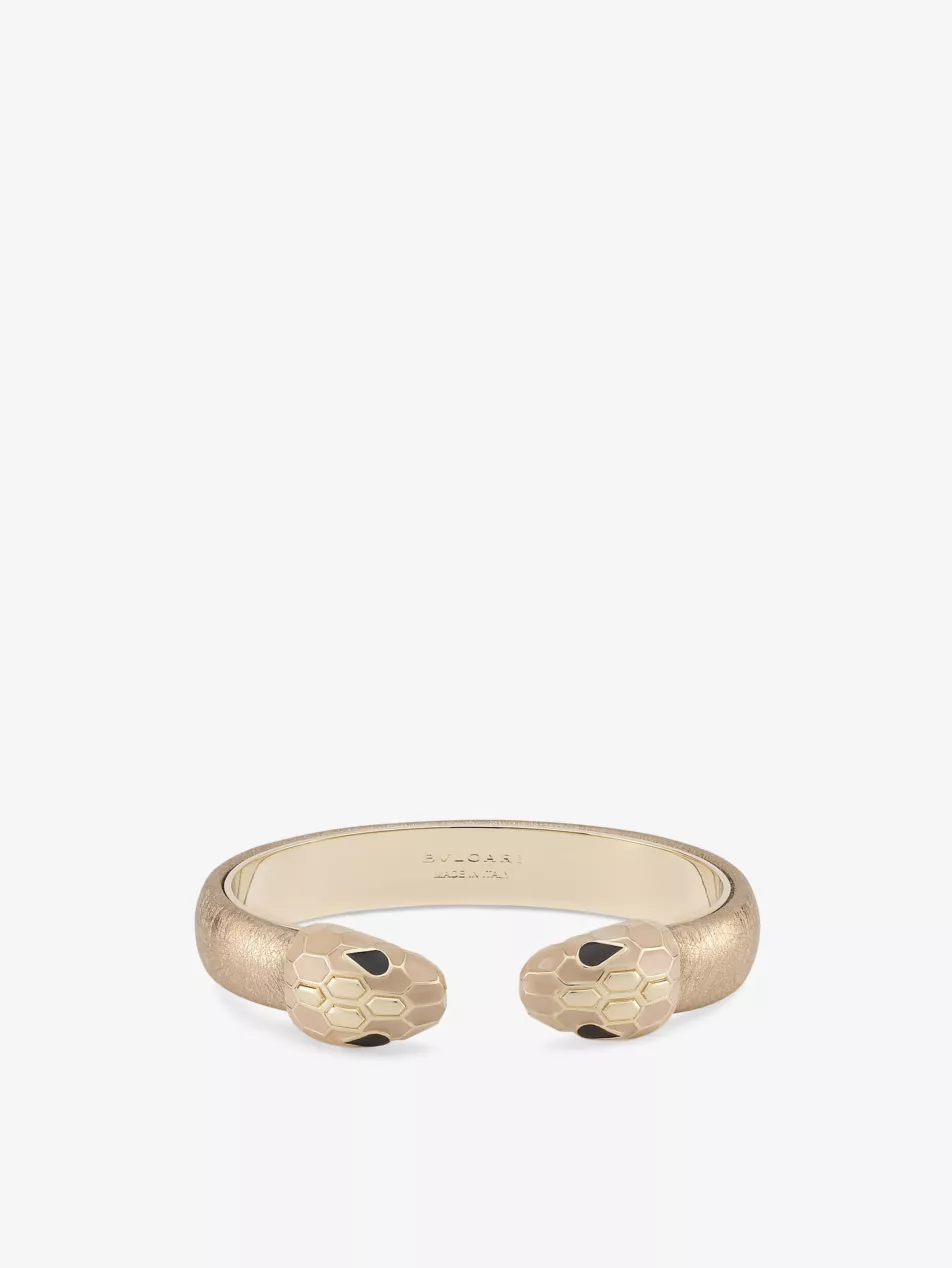 Serpenti Forever Gold-Plated Brass Leather Bracelet