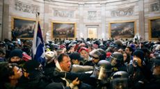 Pro-Trump rioters clash with police in the Capitol on Jan. 6, 2021