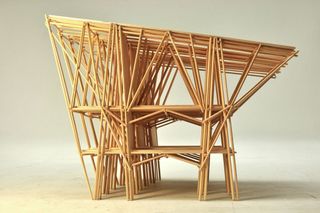 The design of a temporary stadium in Amsterdam with flexible bamboo joints