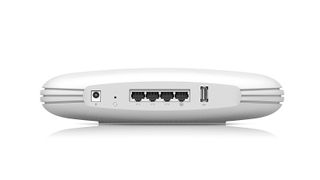 The Ethernet and USB ports on . the rear of a Zyxel Multy X node