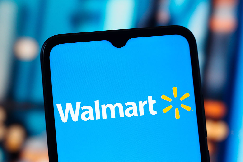 Walmart logo displayed on a smart phone screen