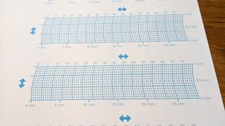 Brother Innovis F420 review, a photo of a process of designing stitches