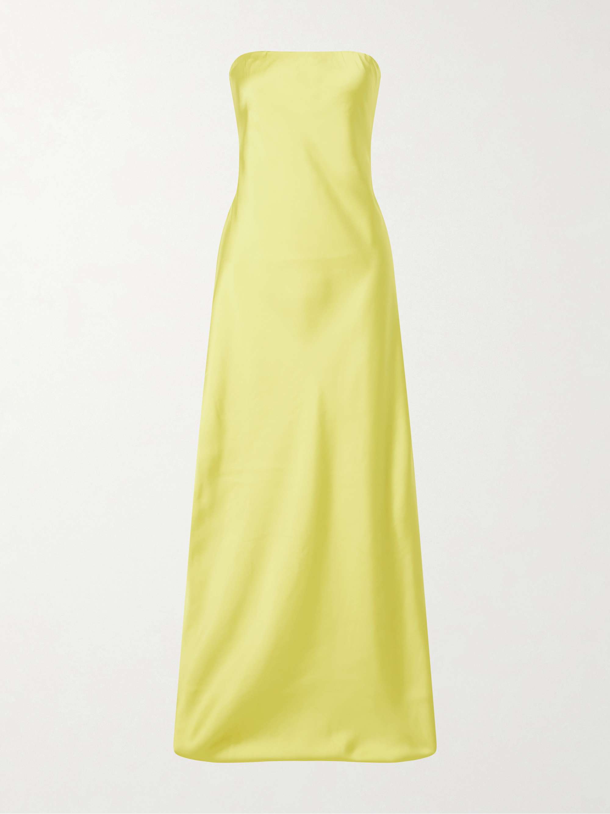 Bias Strapless Satin Gown