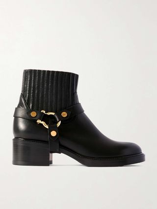 Dakota Embellished Leather Ankle Boots