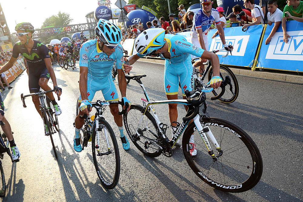 Fabio Aru and Paolo Tiralongo (Astana)