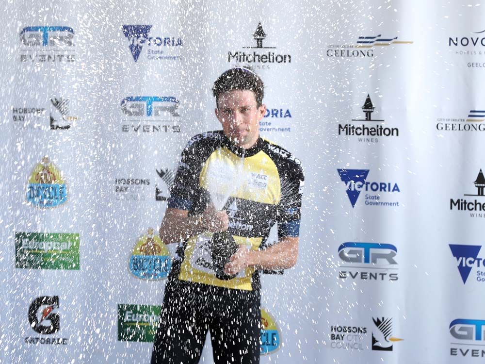 Ian Bibby celebrates his overall success